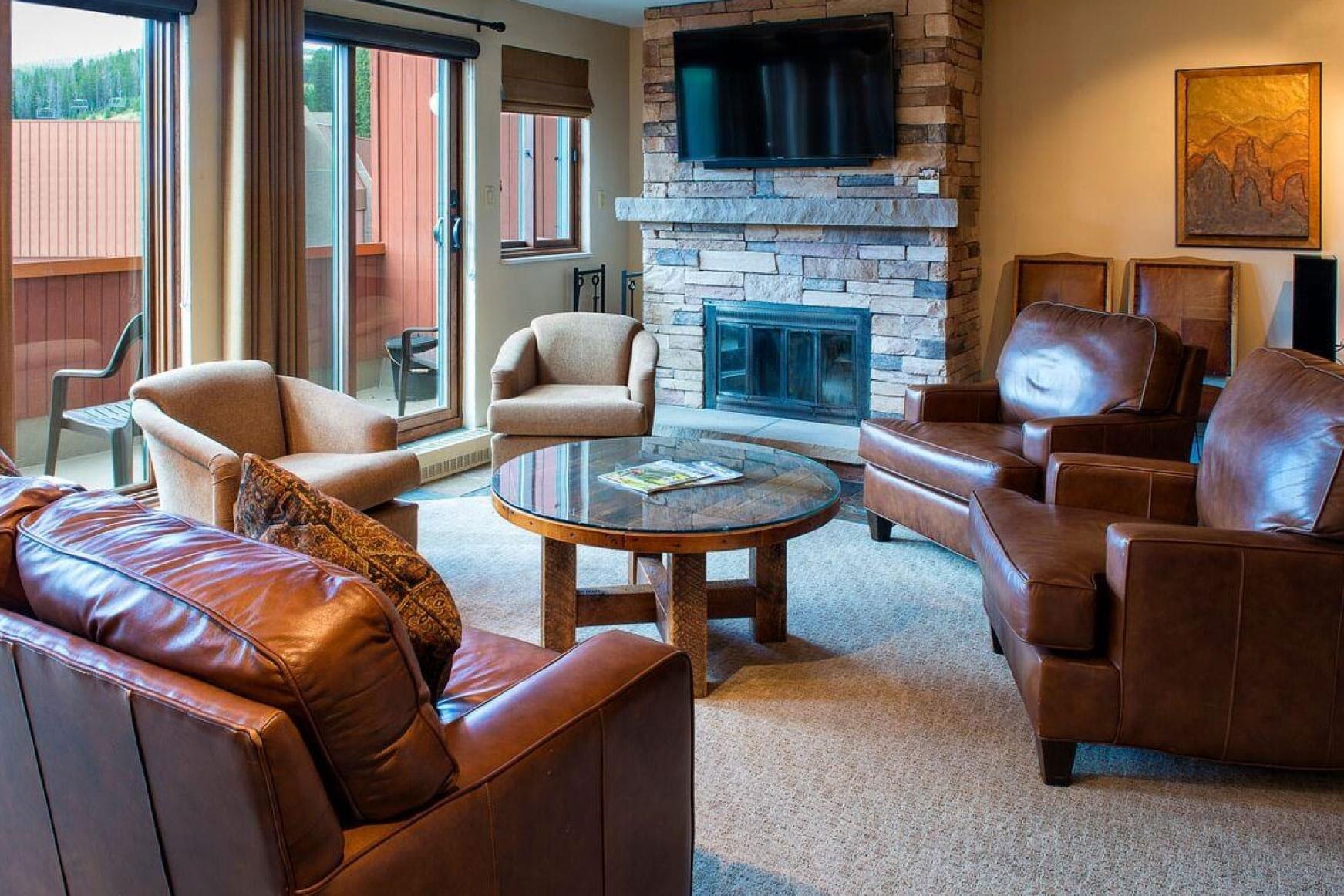 living area in the Alpenglow Suite