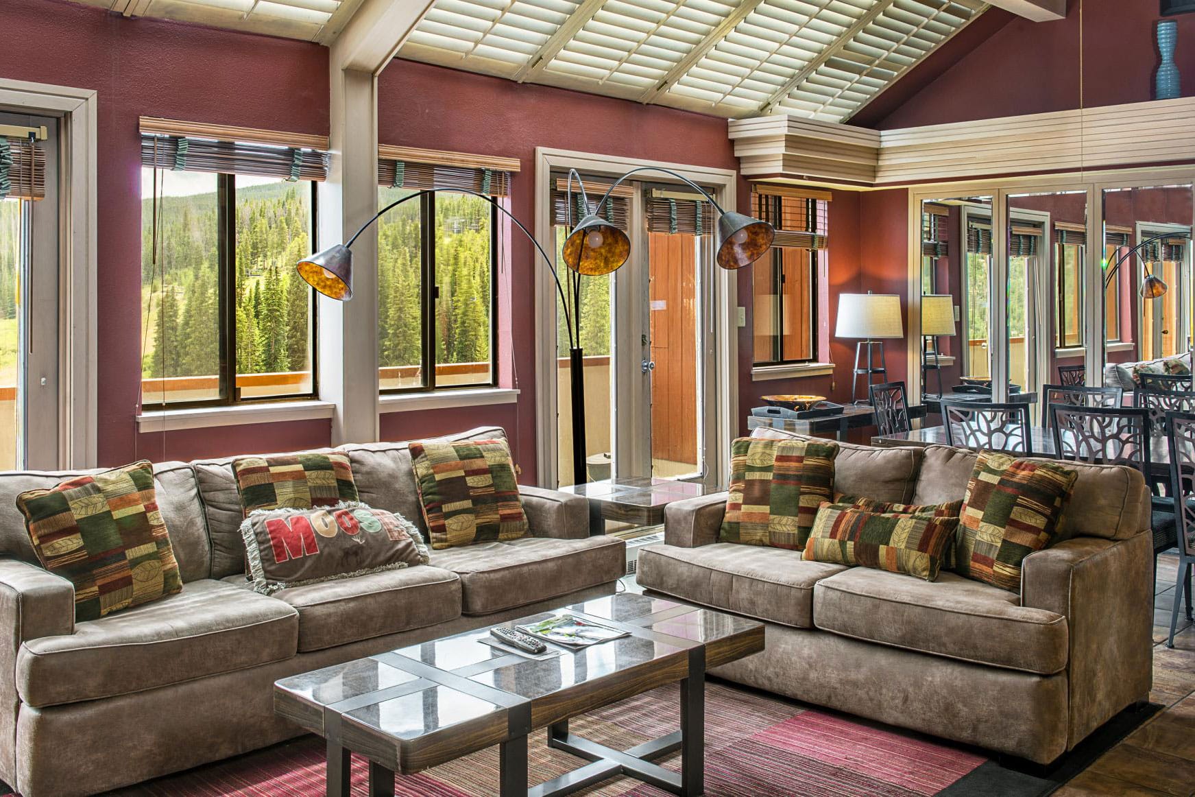 living area in a corporate suite