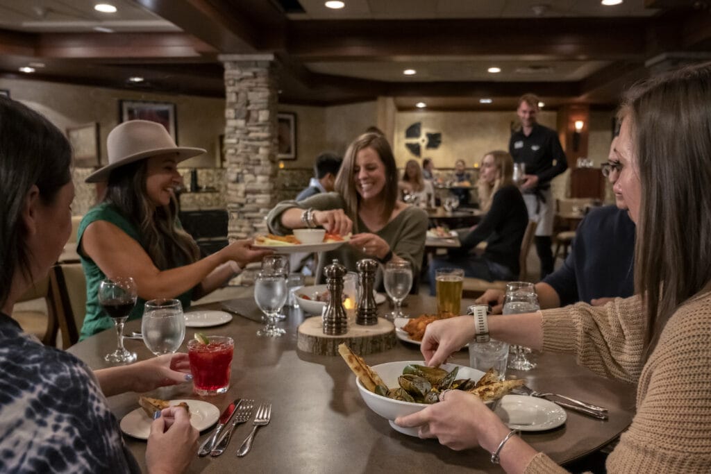 People hanging out at the Spencer's bar