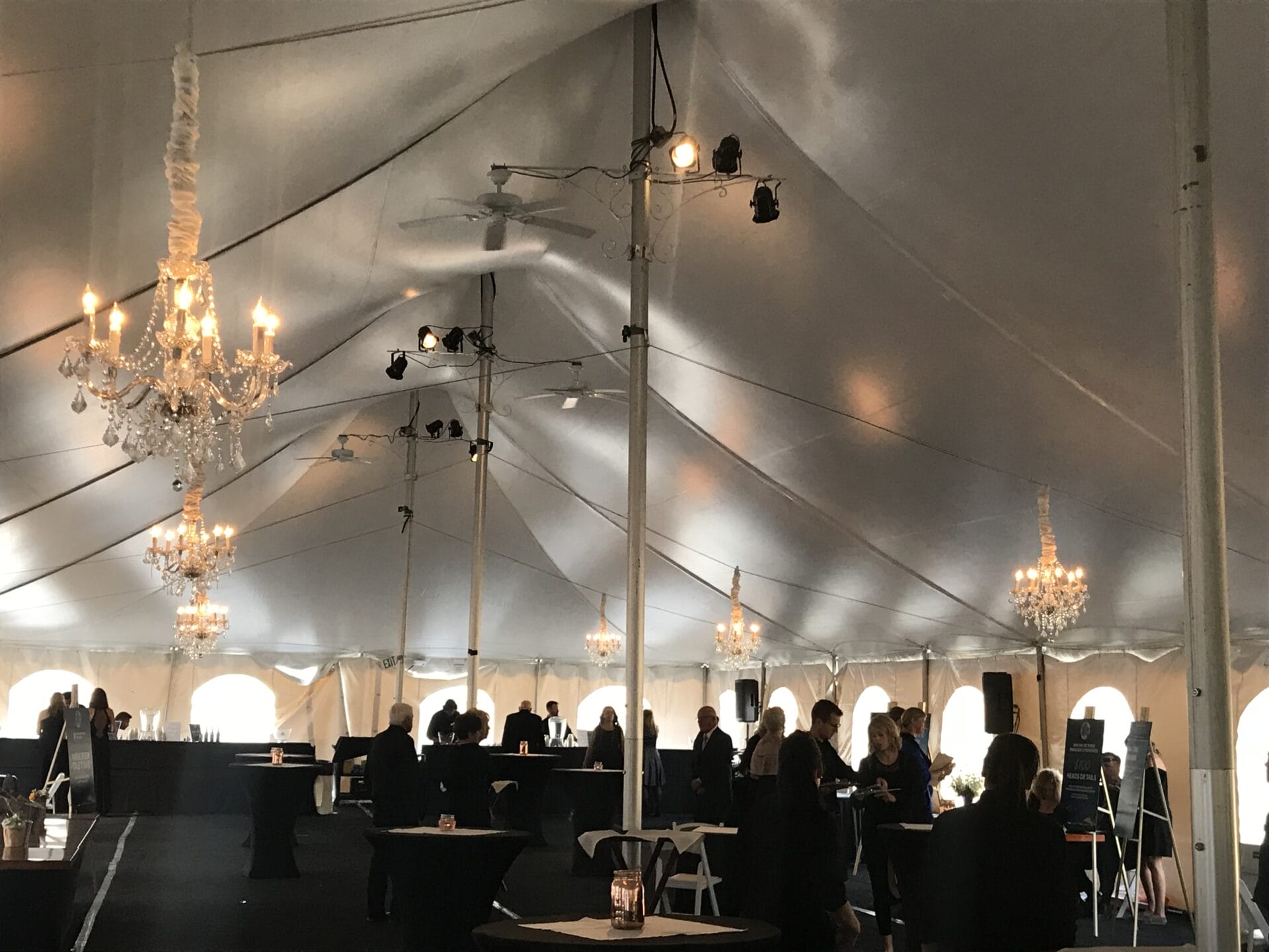 People in the Beaver Run Event Tent