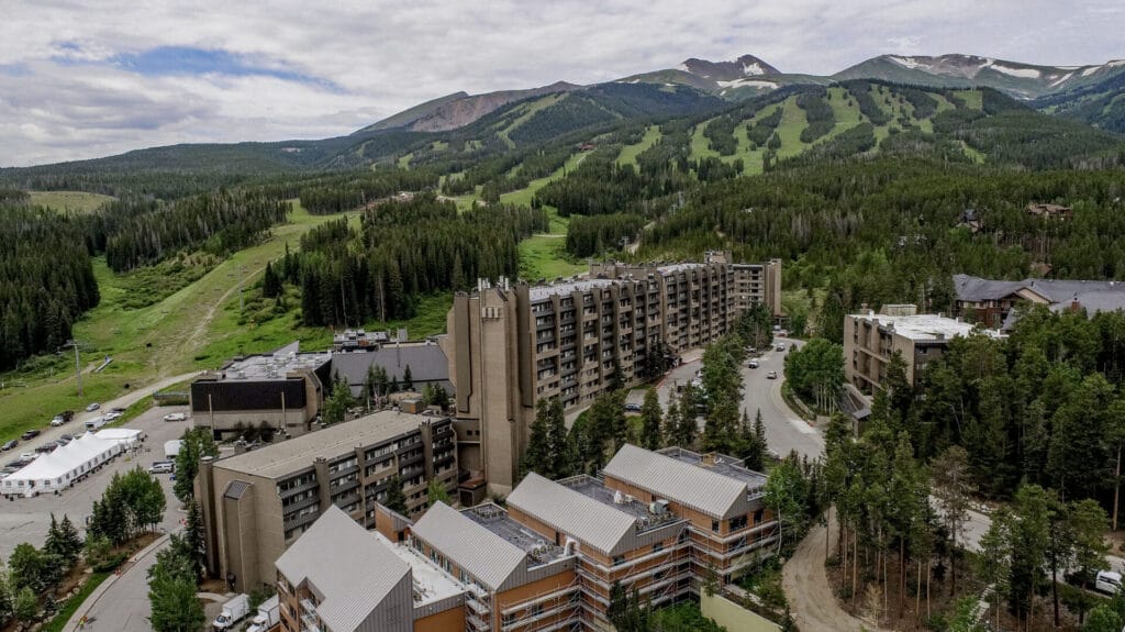 beaver run summer exterior drone shot