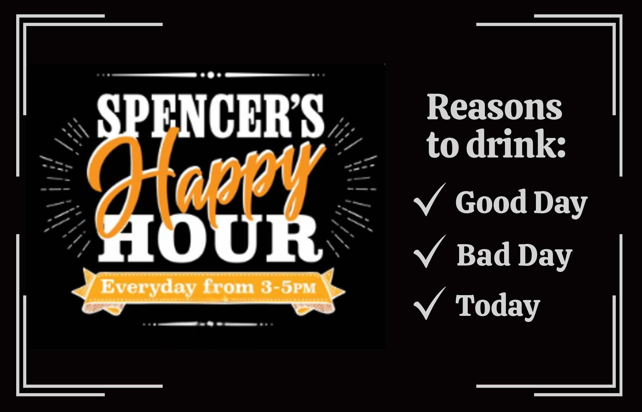 spencer's happy hour graphic