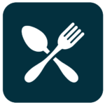 Blue dining Icon