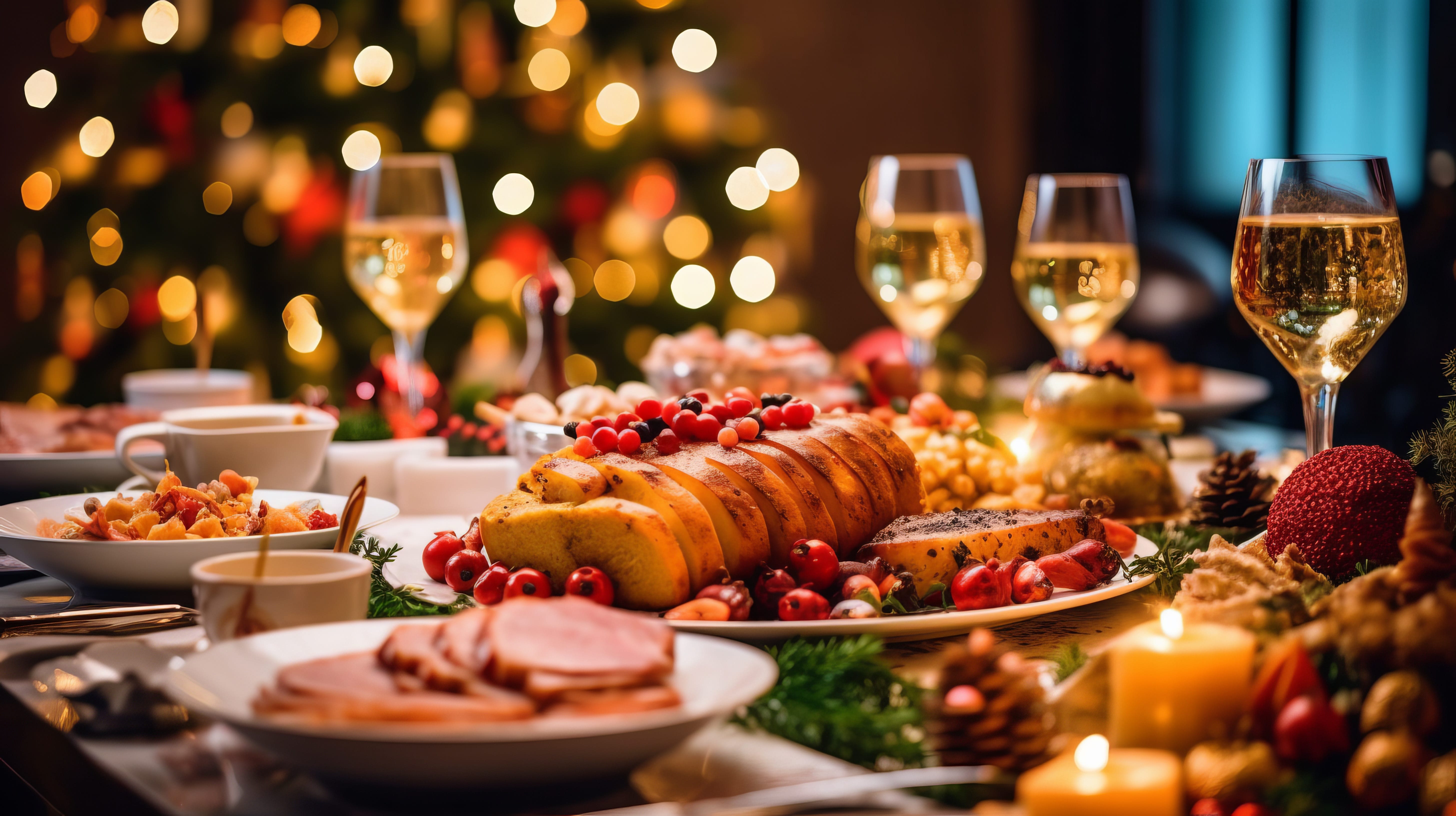 holiday feast display