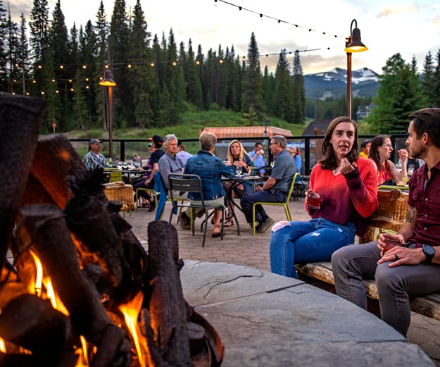 Beaver Run firepit bbq at the base