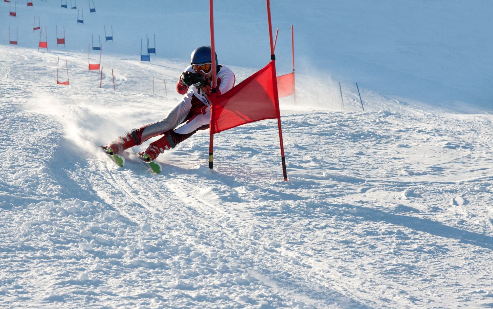 ski slalom racer